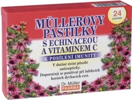 Dr. Muller Müllerovy pastilky s echinaceou a vitamínom C 24ks