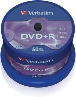 Verbatim 43550 DVD+R 4.7GB 50ks - cena, porovnanie