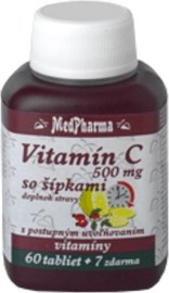 MedPharma Vitamín C 500mg so šípkami 67tbl