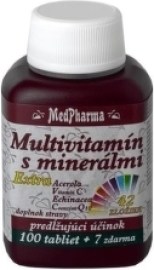 MedPharma Multivitamín s minerálmi + Extra C (42 zložiek) 107tbl