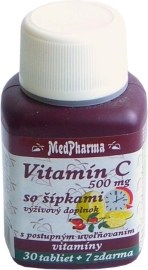 MedPharma Vitamín C 500mg so šípkami 37tbl
