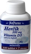 MedPharma Horčík 300mg + Vitamín D3 107tbl - cena, porovnanie