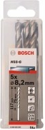 Bosch Vrták do kovu HSS-G 135° DIN 338 pr.8.2mm 5ks 2608585509 - cena, porovnanie