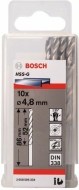 Bosch Vrták do kovu HSS-G 135° DIN 338 pr.4.8mm 10ks 2608595334 - cena, porovnanie