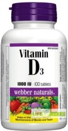 Webber Naturals Vitamín D3 1000 IU 100tbl