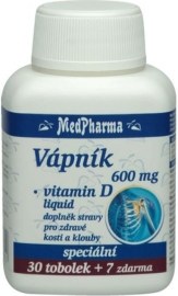 MedPharma Vápnik 600mg + Vitamín D 37tbl