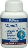 MedPharma Vápnik 600mg + Vitamín D 37tbl - cena, porovnanie