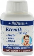 MedPharma Kremík 30mg + Biotin + Selen + Paba 107tbl - cena, porovnanie