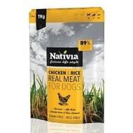 Nativia Real Meat Chicken & Rice 1kg - cena, porovnanie
