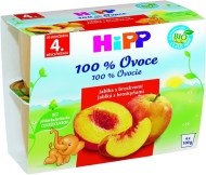 Hipp Bio jablká s broskyňami ovocný príkrm 4x100g - cena, porovnanie