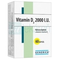 Generica Vitamin D3 2000I.U. 60kps - cena, porovnanie