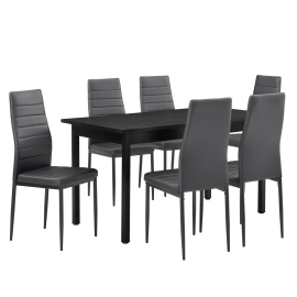 En Casa Štýlový moderný jedálenský stôl so 6 stoličkami