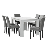 En Casa Elegantný dubový jedálenský stôl HTFU-1404 - 140 x 90 cm - so 6 stoličkami HTMY-9701 - cena, porovnanie