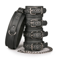Easytoys Fetish Collection Fetish Set With Collar, Ankle and Wrist Cuffs - cena, porovnanie