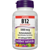 Webber Naturals Vitamín B12 5000mcg 60tbl - cena, porovnanie