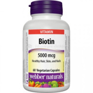 Webber Naturals Biotin 5000mcg 60tbl - cena, porovnanie