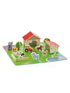 Viga Detské drevené 3D puzzle Farma - cena, porovnanie