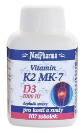 MedPharma Vitamín K2 MK-7 + D3 1000IU 107tbl