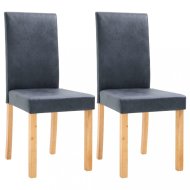 vidaXL Jedálenská stolička 2 ks umelá koža / drevo - cena, porovnanie
