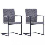 vidaXL Jedálenská stolička 2 ks umelá koža / kov - cena, porovnanie