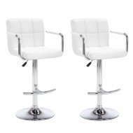 vidaXL Barové stoličky 2 ks umelá koža / kov 323623 - cena, porovnanie