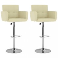 vidaXL Barové stoličky 2 ks umelá koža / kov 323657 - cena, porovnanie