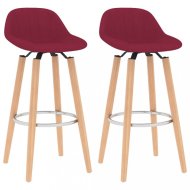 vidaXL Barové stoličky 2 ks látka / buk 289385 - cena, porovnanie