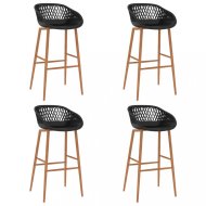vidaXL Barové stoličky 4 ks plast / kov / 248164 - cena, porovnanie