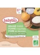 Babybio Desiata s kokosovým mliekom - jablko a hruška 4x85g - cena, porovnanie