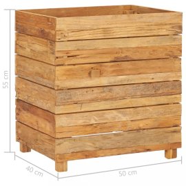 vidaXL Záhradný kvetináč teakové drevo 50x40x55 cm 47424