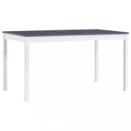 vidaXL Jedálenský stôl masívne drevo Biela / sivá 283400