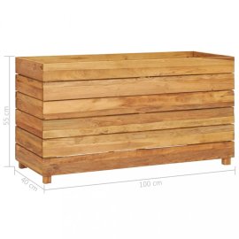 vidaXL Záhradný kvetináč teakové drevo 100x40x55 cm 47425
