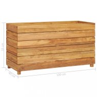 vidaXL Záhradný kvetináč teakové drevo 100x40x55 cm 47425 - cena, porovnanie