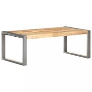 vidaXL Konferenčný stolík masívne drevo / kov Sivá 321556