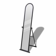 vidaXL Čierne obdĺžnikové stojace zrkadlo - cena, porovnanie