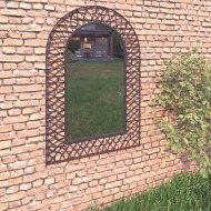 vidaXL Záhradné zrkadlo klenuté 50x80 cm čierne - cena, porovnanie