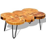 vidaXL Konferenčný stolík 35 cm, 6 kmeňov, drevený masív sheesham - cena, porovnanie