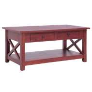 vidaXL Konferenčný stolík hnedý 100x55x46 cm masívne mahagónové drevo - cena, porovnanie