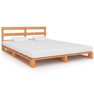 vidaXL Paletový posteľný rám, hnedý, borovicový masív 120x200 cm - cena, porovnanie