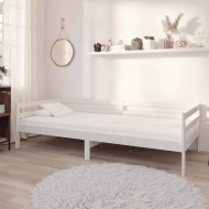 vidaXL Denná posteľ biela borovicový masív 90x200 cm - cena, porovnanie