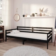 vidaXL Denná posteľ čierna borovicový masív 90x200 cm - cena, porovnanie
