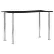 vidaXL Jedálenský stôl, čierny 120x60x75 cm, tvrdené sklo - cena, porovnanie