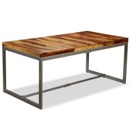 vidaXL Jedálenský stôl, masívne sheeshamové drevo a oceľ, 180 cm - cena, porovnanie