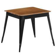 vidaXL Jedálenský stôl z masívneho akáciového dreva a ocele 75x75x76 cm - cena, porovnanie