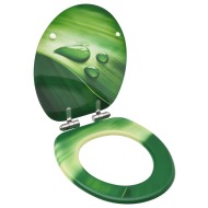 vidaXL WC sedadlo s pomalým sklápaním MDF zelený dizajn s kvapkou - cena, porovnanie