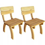 vidaXL Záhradné stoličky 2 ks, impregnovaná borovica - cena, porovnanie
