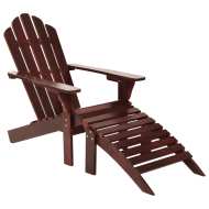 vidaXL Záhradná stolička s taburetkou hnedá drevená - cena, porovnanie