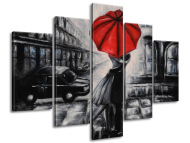 Gario Obraz na plátne Červený bozk v daždi 150 x 105 cm - cena, porovnanie