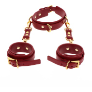 Taboom Bondage in Luxury D-Ring Collar and Wrist Cuffs - cena, porovnanie
