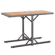 vidaXL Záhradný stôl, antracitový, polyratan a akáciový masív - cena, porovnanie